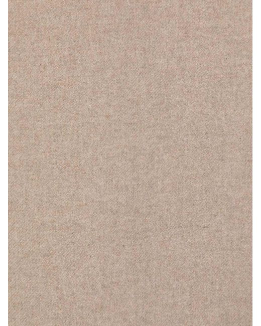 Brunello Cucinelli Natural Fringed Silk Scarf