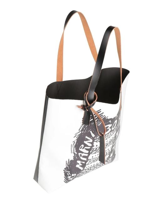 Marni White Shopper Handbags