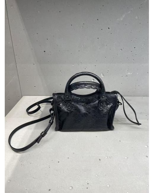 Balenciaga Black Le City Bag Nano Top Handle Bag