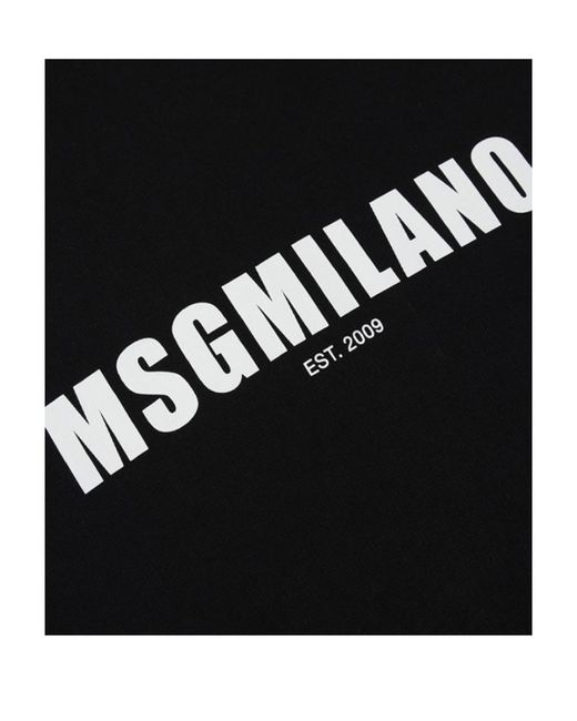 MSGM Black Logo Hooded Sweater