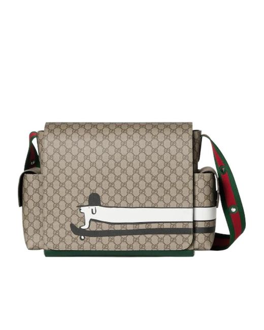 Gucci Gray Large Printed Gg Changing Bag for men