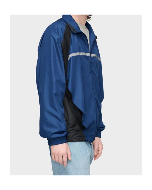 Maison Margiela Blue Contrast Panel Track Jacket for men