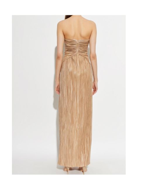 Cult Gaia Natural Sequoia Pleated Maxi Dress