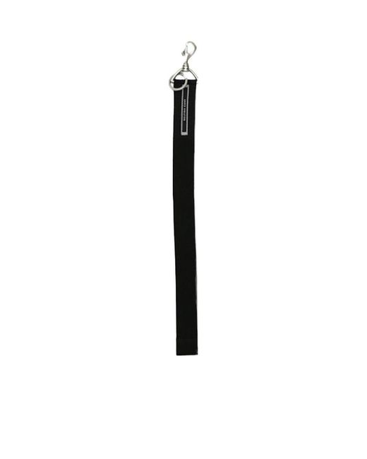 Rick Owens White Logo Keychain for men