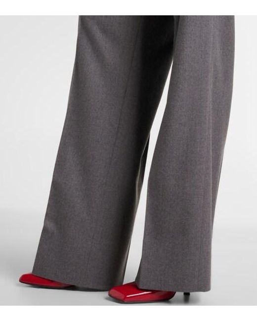 Stella McCartney Gray Wool Flannel Straight Pants