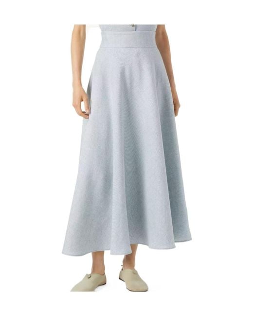 Loro Piana Blue Amely Skirt