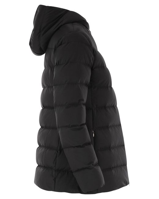 Herno Black Zip-Up Hooded Down Jacket