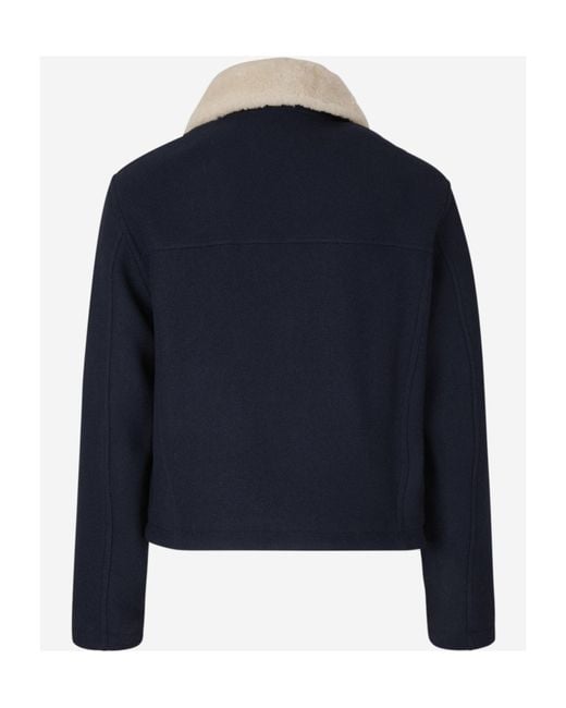AMI Blue Long-Sleeved Zipped Jacket for men