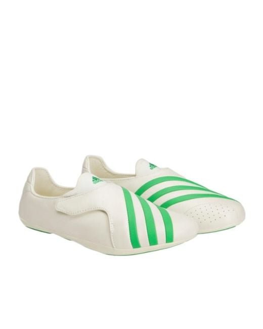 Adidas Originals Green X Pharrell Virginia Vario Flat Earther Touch-Strap Leather Sneakers for men