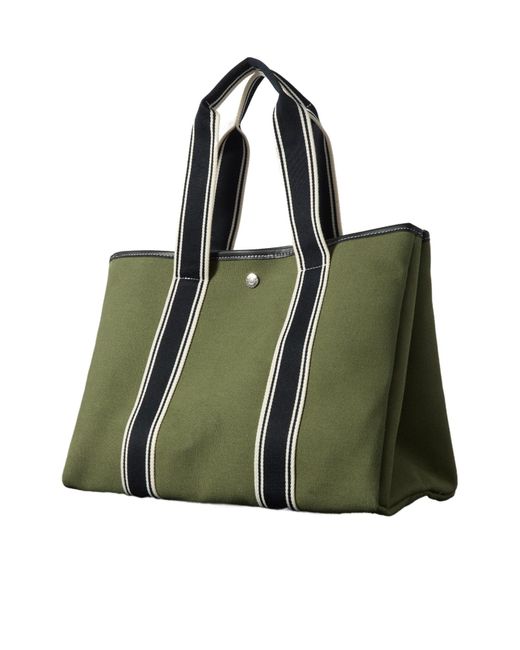 Rue de Verneuil Green Medium Canvas Handbag