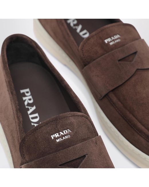 Prada Brown Lifestyle Loafers for men