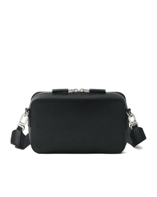 Prada Black Brique Saffiano Leather Bag for men