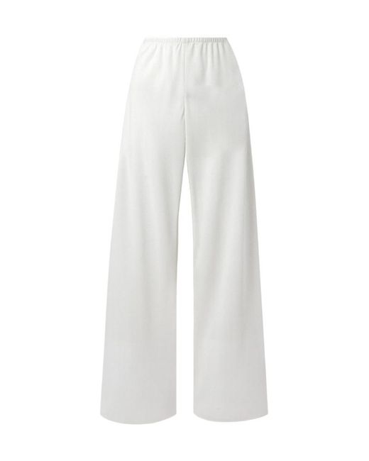 The Row White Gala Wide-Leg Trousers