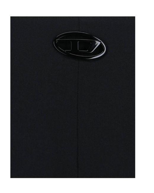 DIESEL Black Logo Plaque Trousers