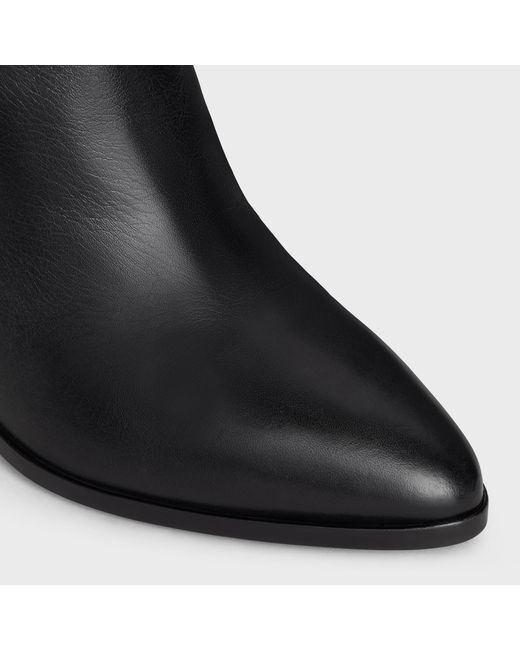 Céline Black Riding Boot With Triomphe Wiltern