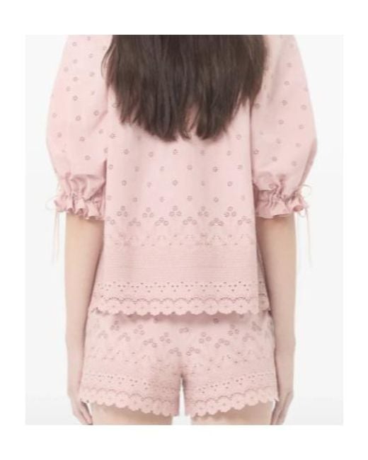 Valentino Pink Embroidered Shorts