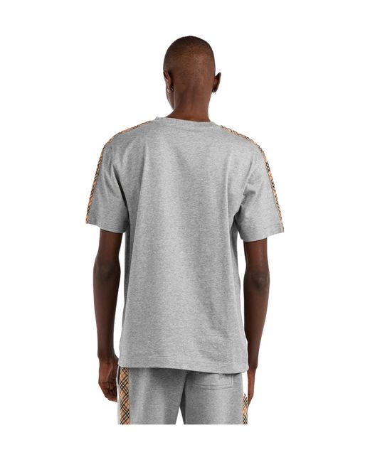 Burberry Gray Solid Color T-Shirt for men