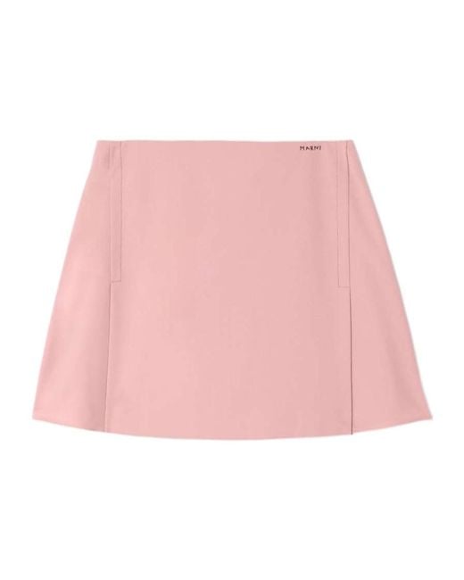 Marni Pink Ruffled Skirt