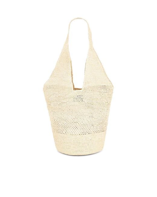 Anine Bing White Leah Logo-Detail Tote Bag