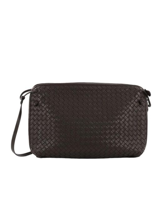 Bottega Veneta Black Knitted Cross-Body Bag