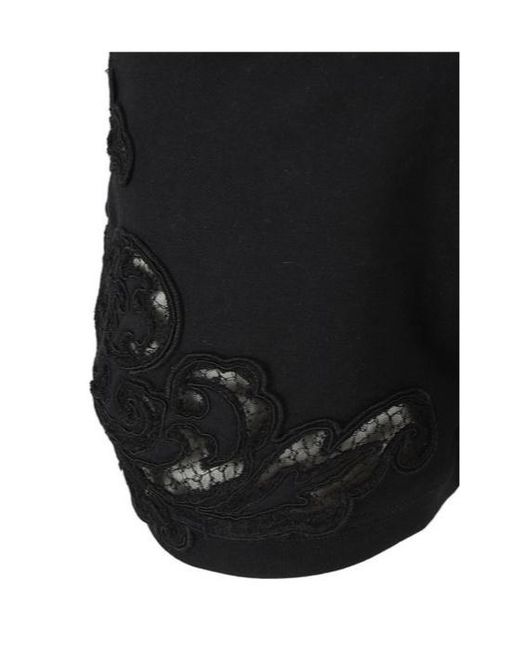 Ermanno Scervino Black High-Waist Elasticated Waistband Laced Shorts