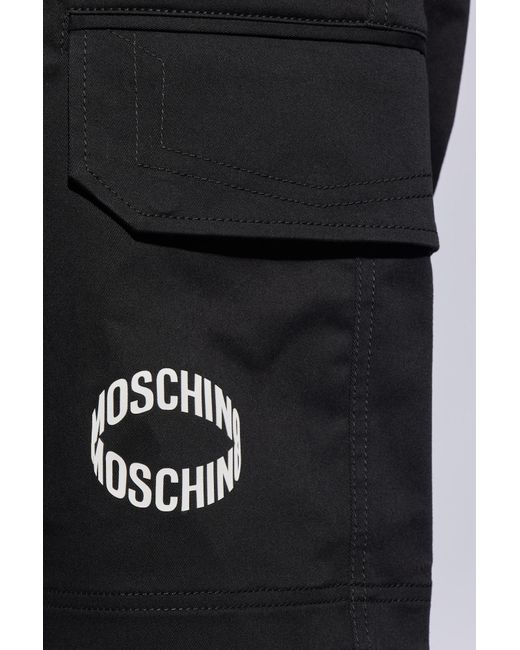 Moschino Black Cargo Shorts for men
