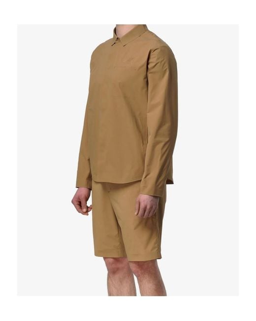 K-Way Brown Sharrie Technical Overshirt for men