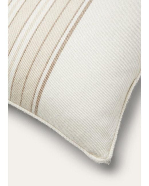 Loro Piana White The Suitcase Stripe Cushion for men
