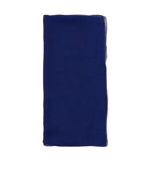 Alberta Ferretti Blue Rectangular Design Silk Scarf