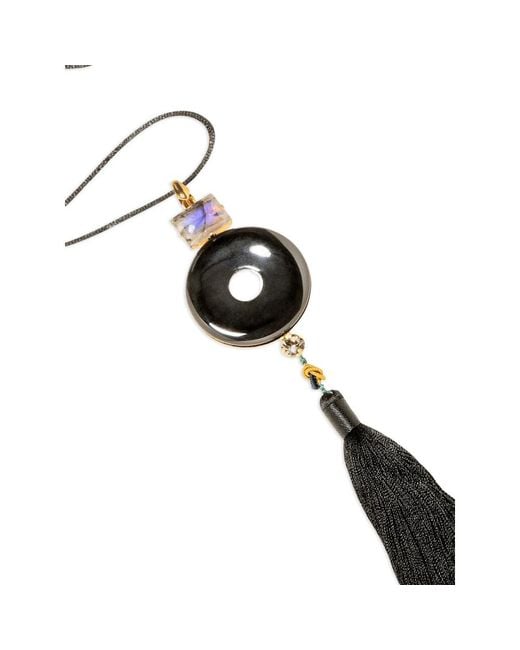 Jennifer Behr White Tassel Dakota Necklace
