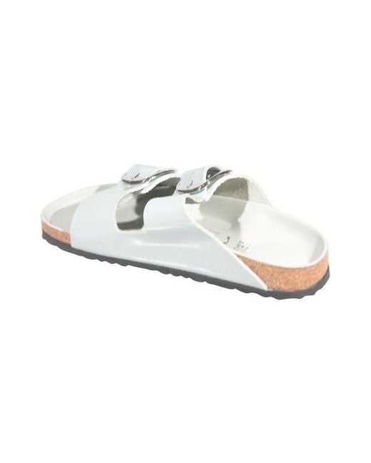Birkenstock White Arizona Buckle-Strap Sandals
