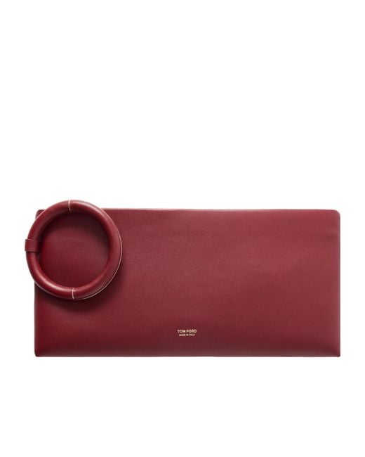 Tom Ford Red Leather Clutchaura