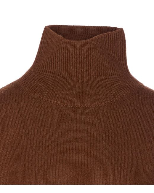 Loulou de Saison Brown Luke High Neck Knitwear
