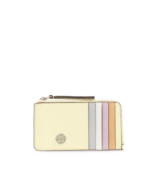 Tory Burch Natural Logo-Plaque Wallet
