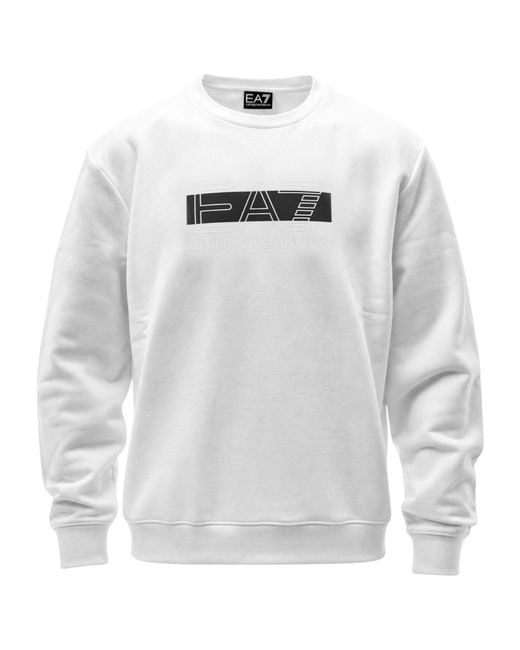 EA7 Gray Crew-Neck Sweatshirt for men