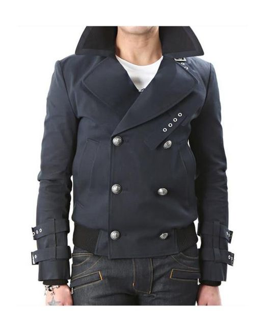 Balmain Blue Long Sleeve Casual Jacket for men