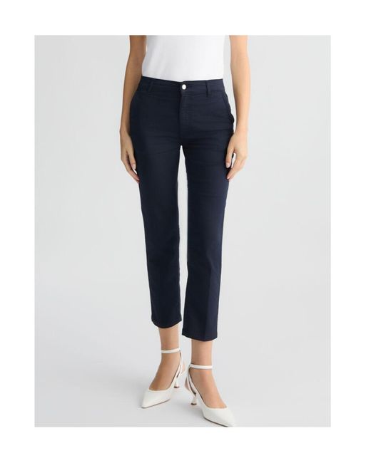 Liu Jo Blue High-Rise Cropped Trousers