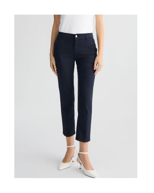 Liu Jo Blue High-Rise Cropped Trousers