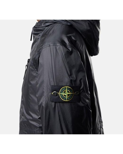 Stone Island Blue S0163 4100057 Light Ripstop Cordura Adanced Fabrics Hooded Jacket for men