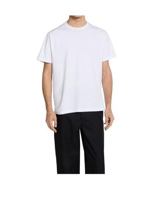 Gucci White Logo Embroidered Crewneck T-Shirt for men