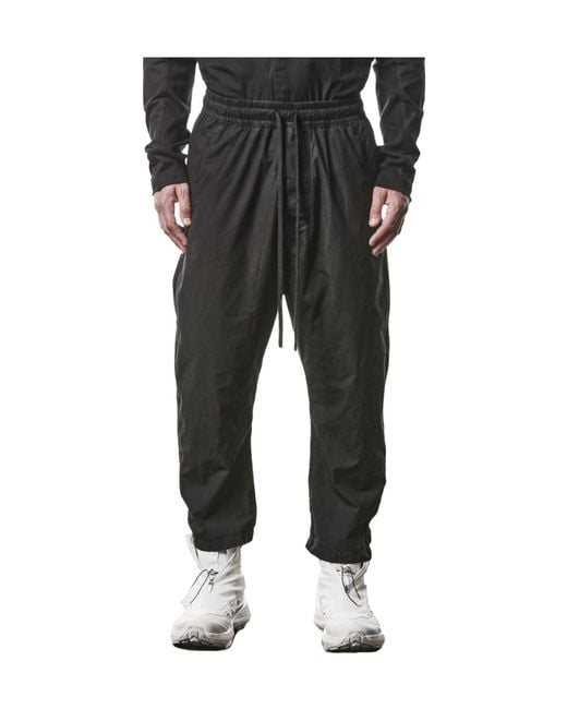 Thom Krom Black Loose-Fitting Drawstring Sport Pants for men