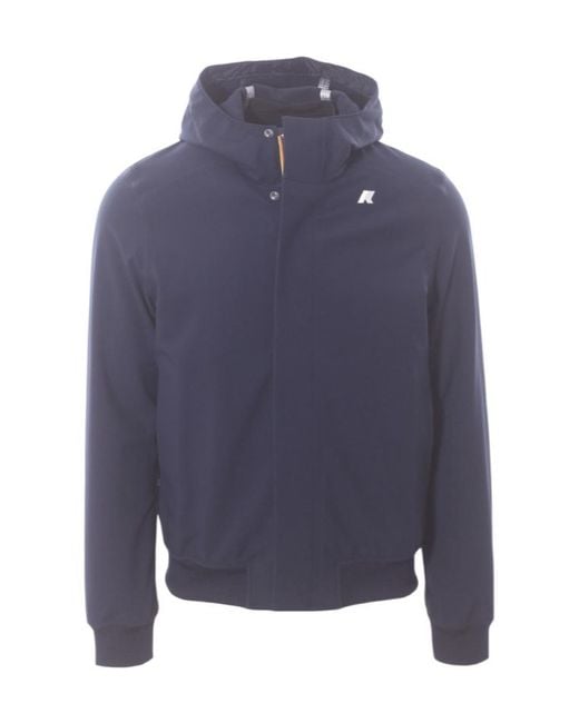 K-Way Blue Joachim Bonded Jacket for men