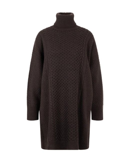 Fabiana Filippi Black High-Neck Knit Dress