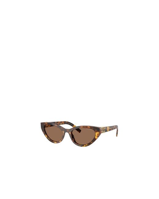 Miu Miu White Eyewear Cat-Eye Sunglasses