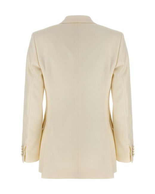Brioni Natural Double-Breasted Blazer