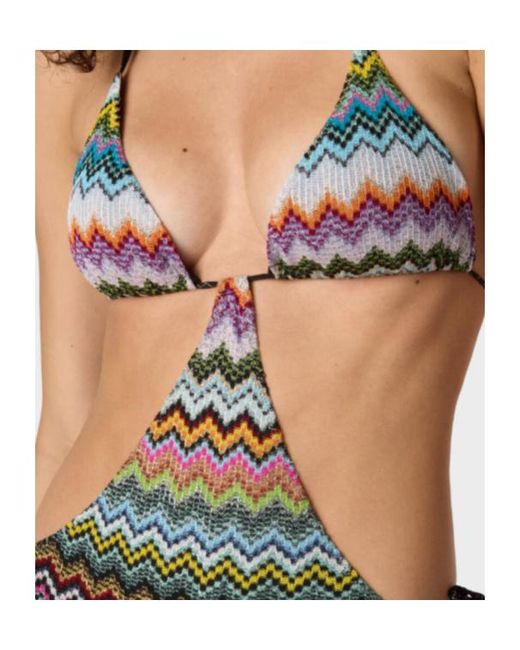 Missoni White Zigzag Pattern Bikini