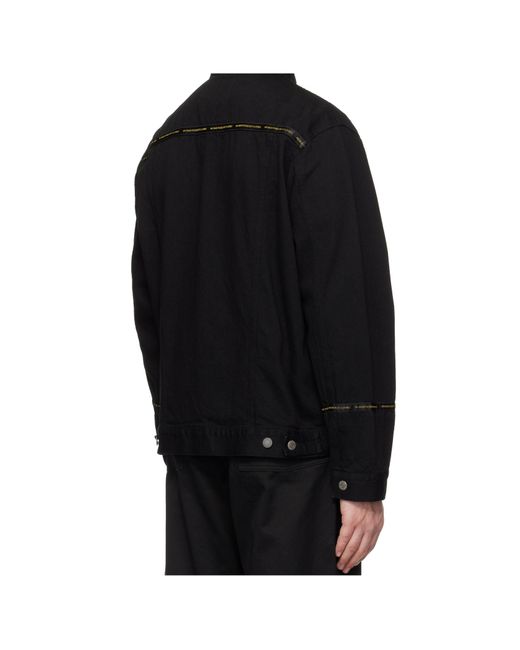 Undercover Black Pocket Denim Jacket for men