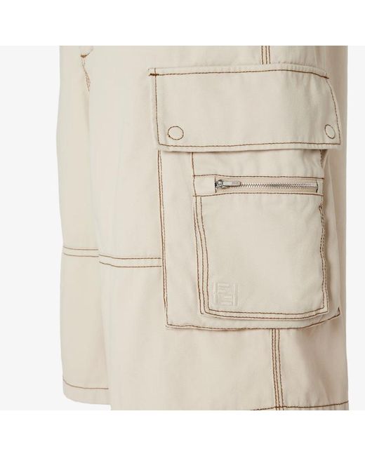 Fendi Natural Bermuda Shorts for men