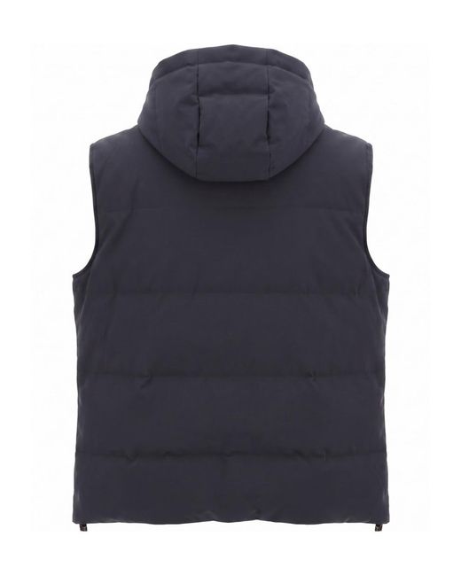 Montecore Blue Hooded Quilted Gilet for men