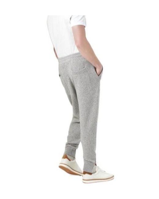 Brunello Cucinelli Gray Cashmere Ribbed Joggers for men